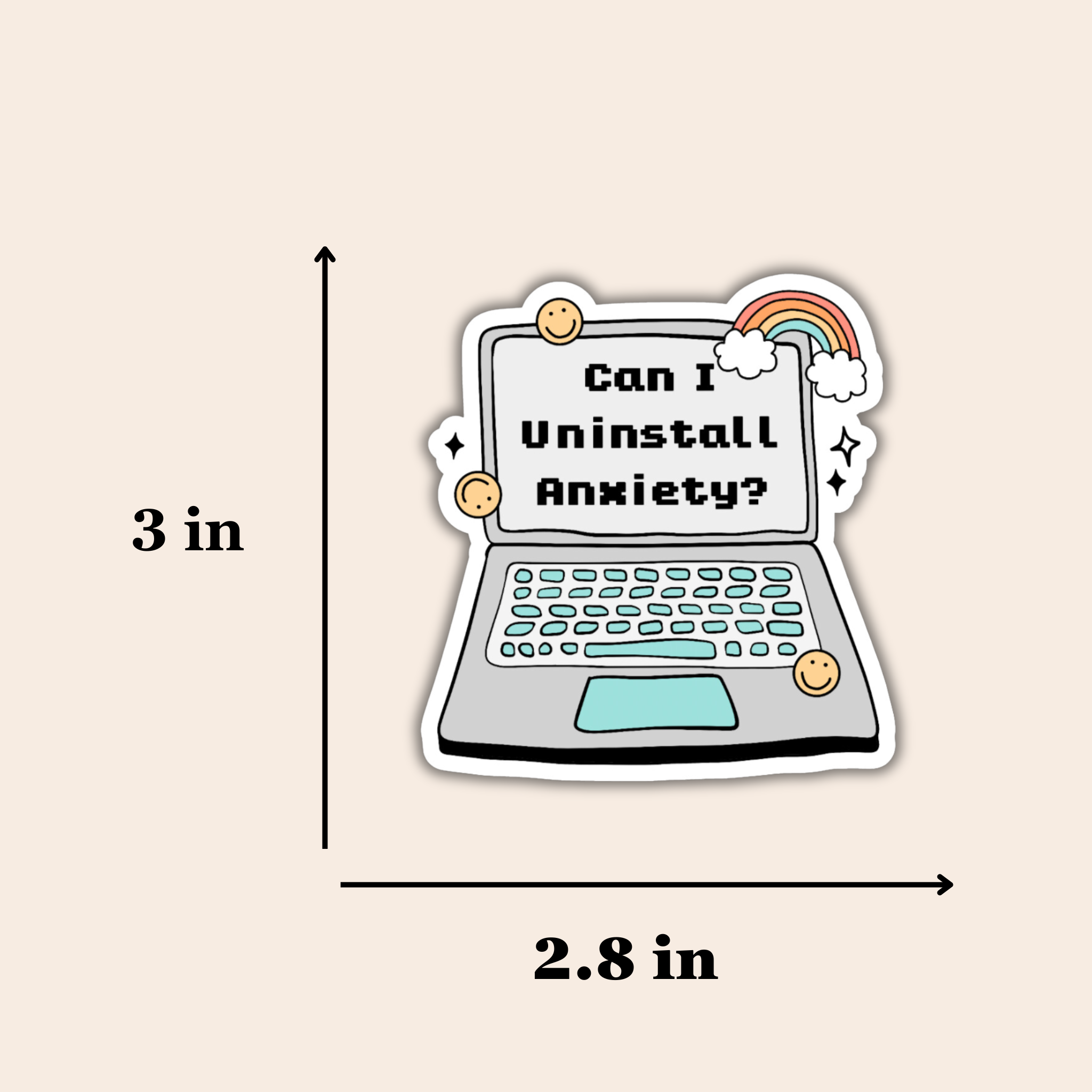 Can I Uninstall Anxiety Laptop Sticker