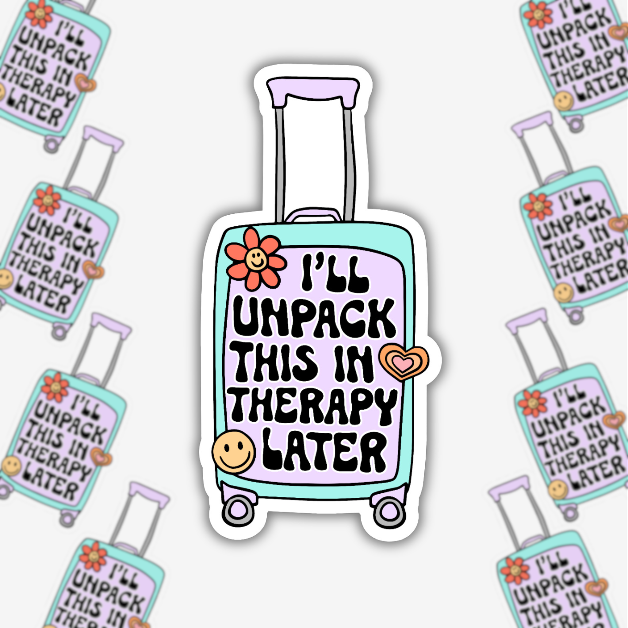 I'll Unpack This In Therapy Later Suitcase Sticker